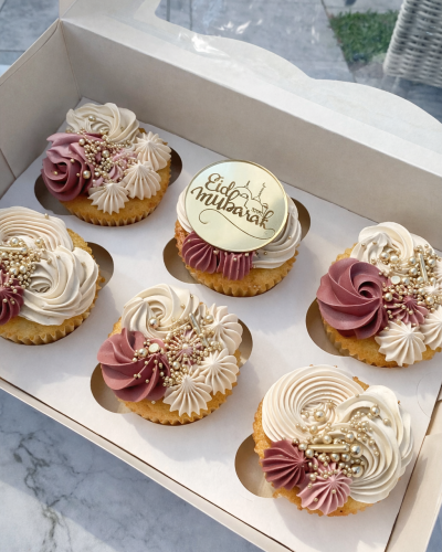 Eid Mubarak Cupcake box 6 stuks