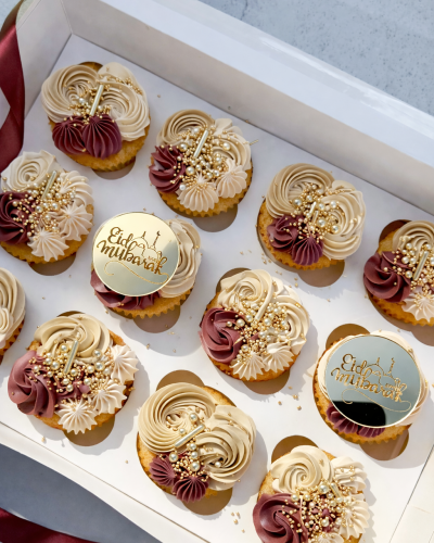 Eid Mubarak Cupcake box 12 stuks
